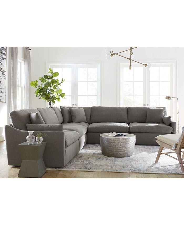 Furniture Joud 4Pc. Fabric "L" Shaped Modular Sofa, Created for Macy's & Reviews Furniture