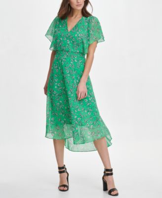 macys flutter sleeve dress