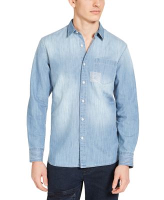 macys mens denim shirt