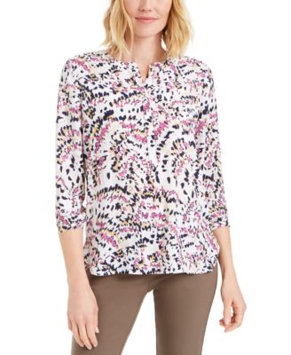 macys pink tops