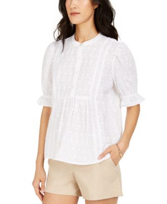 macys cotton blouses