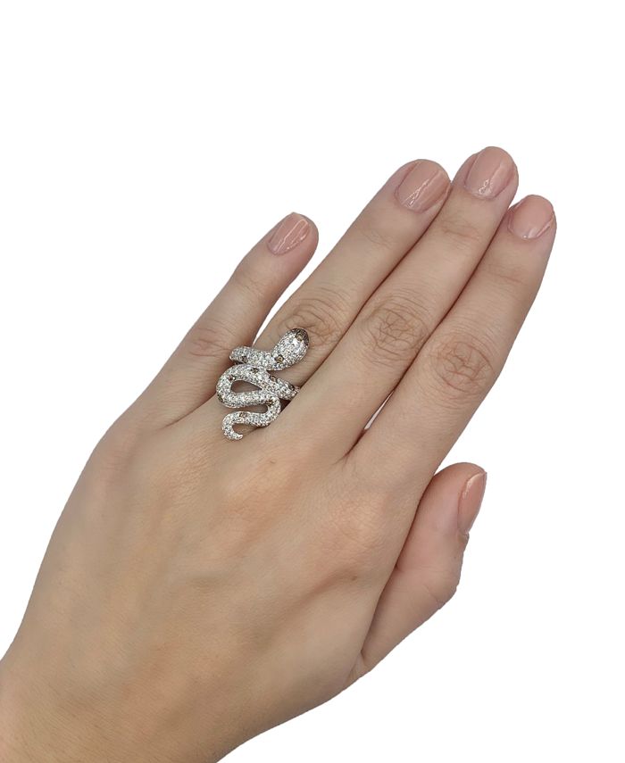 Le Vian Red Carpet® Chocolatier Diamond Snake Ring (17/8 ct. t.w.) in 14k White Gold & Reviews