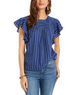 macys flutter sleeve top