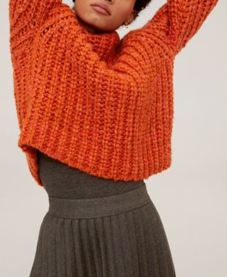 mango knitted braided sweater