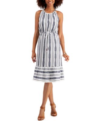 Style \u0026 Co Striped Jacquard Midi Dress 