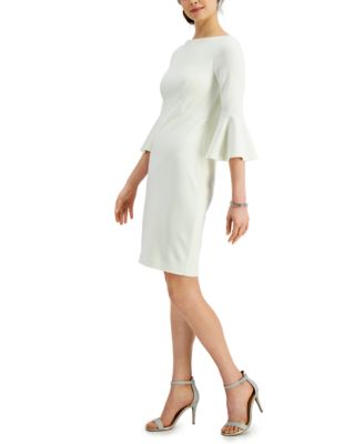 harper rose bell sleeve bateau neck sheath dress