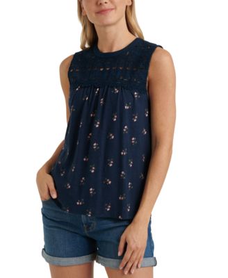 lucky brand floral print top