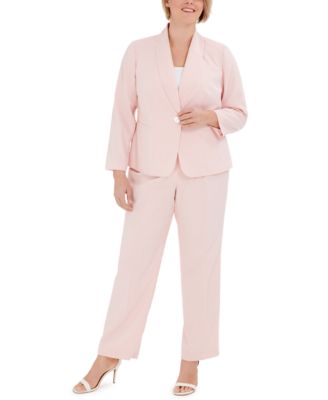 macy's plus size pant suits