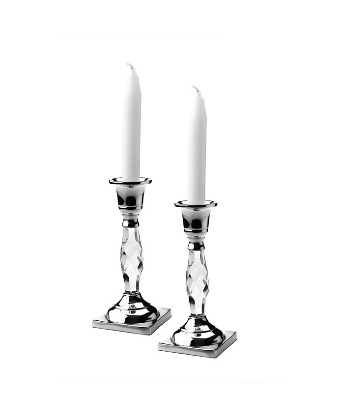 Classic Touch Candle Holder with Crystal Glass Base ...