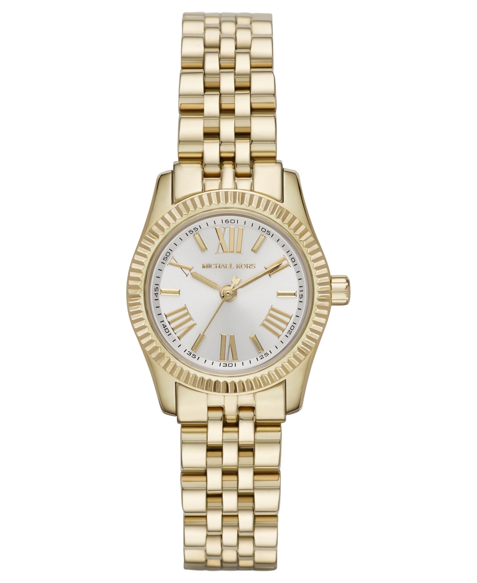 Michael Kors Womens Petite Lexington Gold Tone Stainless Steel Bracelet Watch 26mm MK3229   Watches   Jewelry & Watches