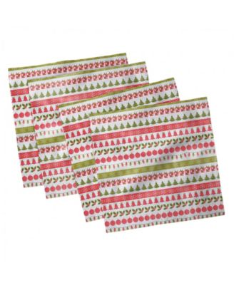 Ambesonne Christmas Set Of 4 Napkins 12 X 12 Reviews Table Linens Dining Macy S