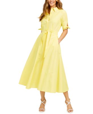 calvin klein yellow dress