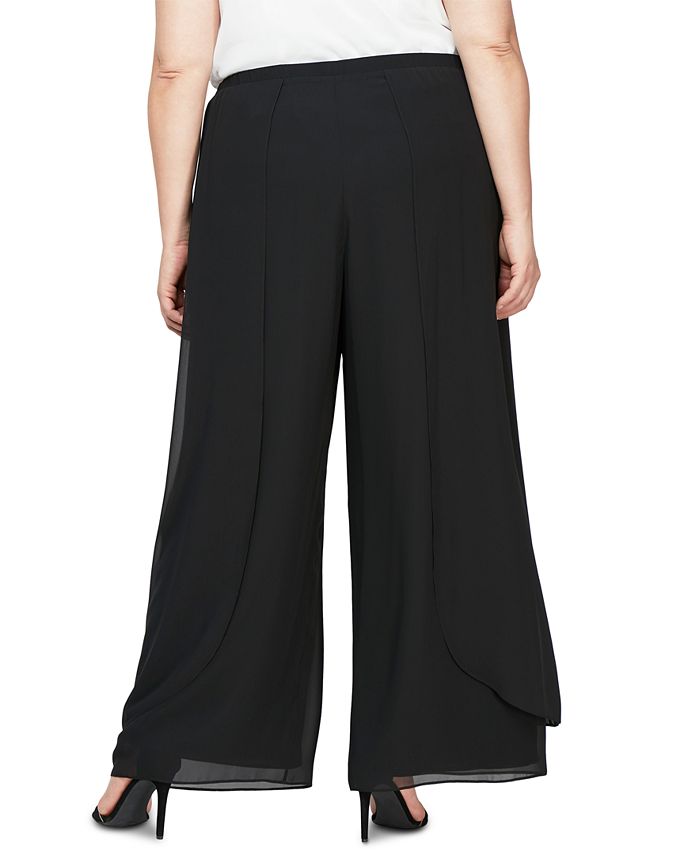 chiffon pants plus size