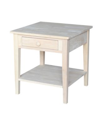 Торцевой столик International Concepts Spencer белого цвета