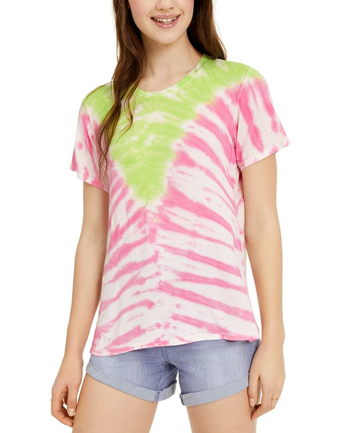 Self Esteem Juniors' Printed Tie-Dye T-Shirt & Reviews - Tops - Juniors ...