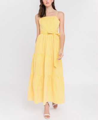 english factory a line striped dress