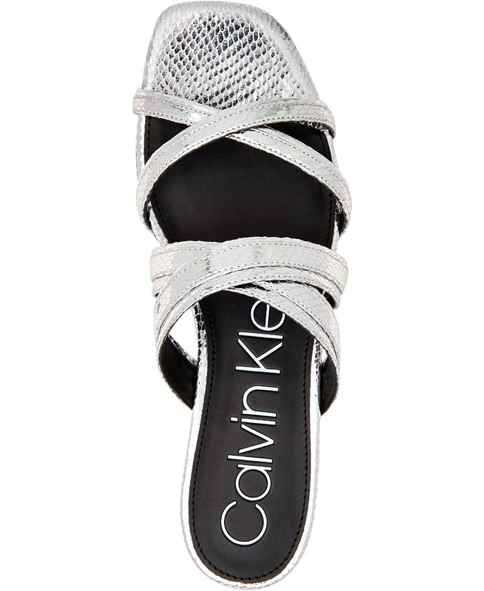 calvin klein black strappy sandals