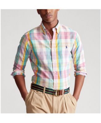 classic fit madras shirt