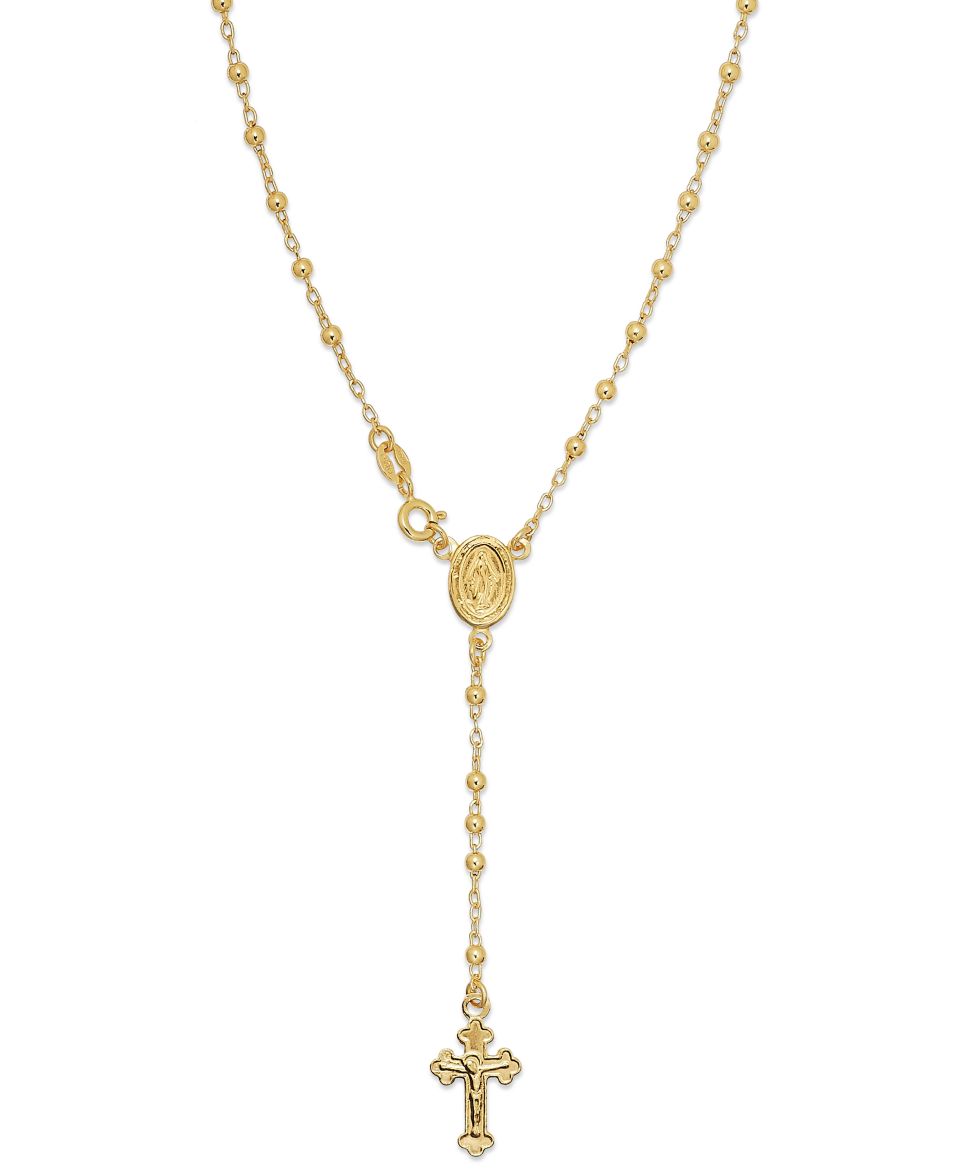 Giani Bernini 24k Gold over Sterling Silver Necklace, Rosary Necklace   Necklaces   Jewelry & Watches