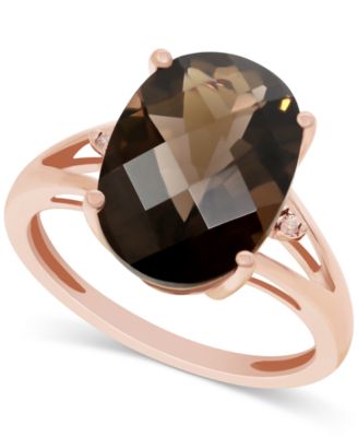 smoky quartz ring gold