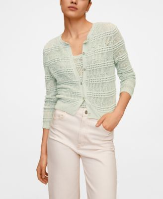 mango openwork knit cardigan