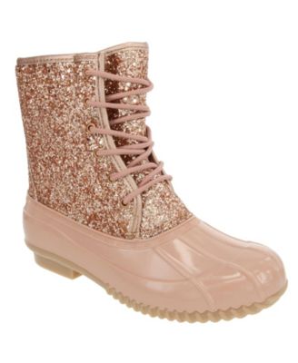 girls glitter duck boots