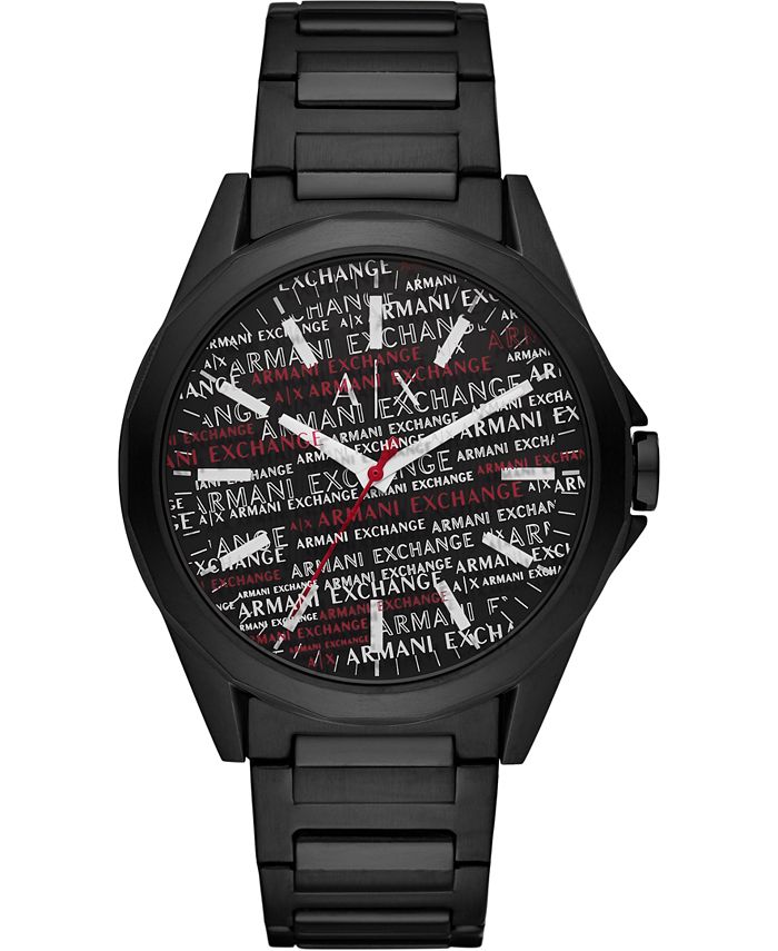 Armani exchange men's black stainless steel hybrid smartwatch Outlet