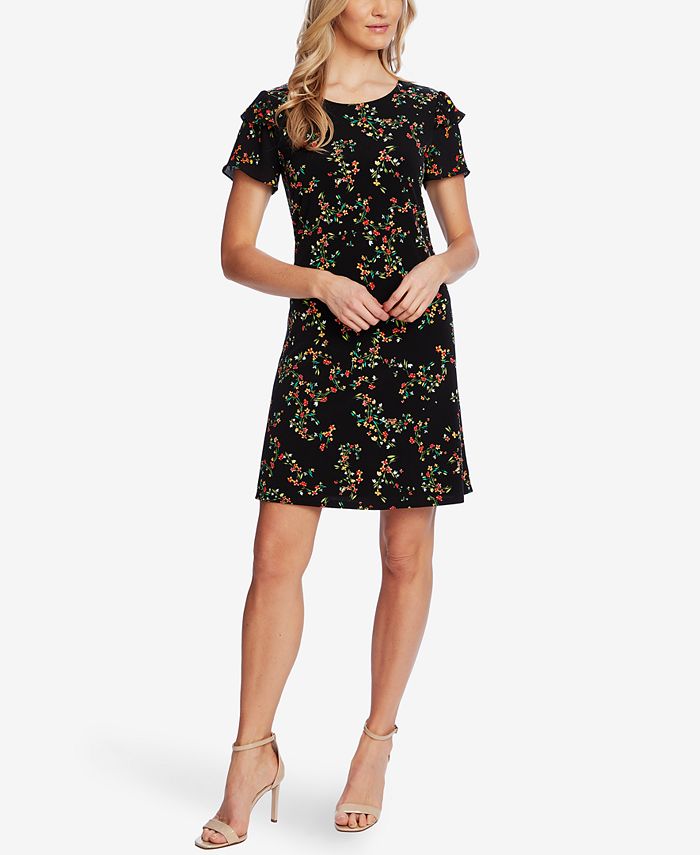 CeCe Printed RuffledSleeve Knit Dress & Reviews Dresses Women Macy's