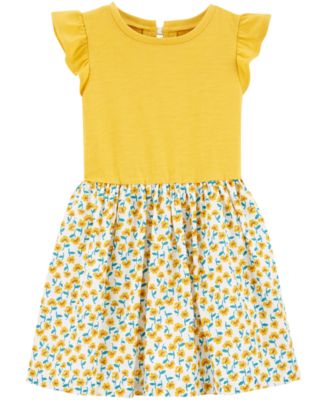 baby girl carter's floral bow dress
