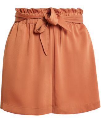 tie front paperbag shorts