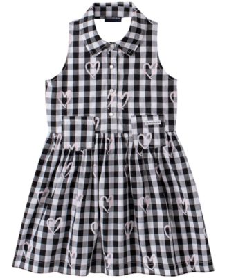 black and white gingham baby dress