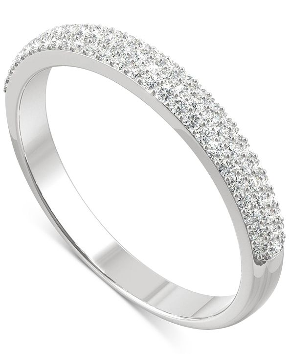 Charles & Colvard Moissanite Pavé Wedding Band (3/8 ct. t.w. DEW) in