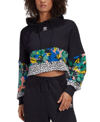 adidas cropped graphic hoodie