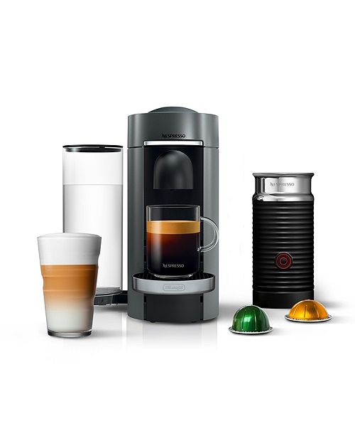 Nespresso By De Longhi Vertuo Plus Deluxe Coffee Espresso Maker With Aerocinno Frother Reviews Coffee Makers Kitchen Macy S