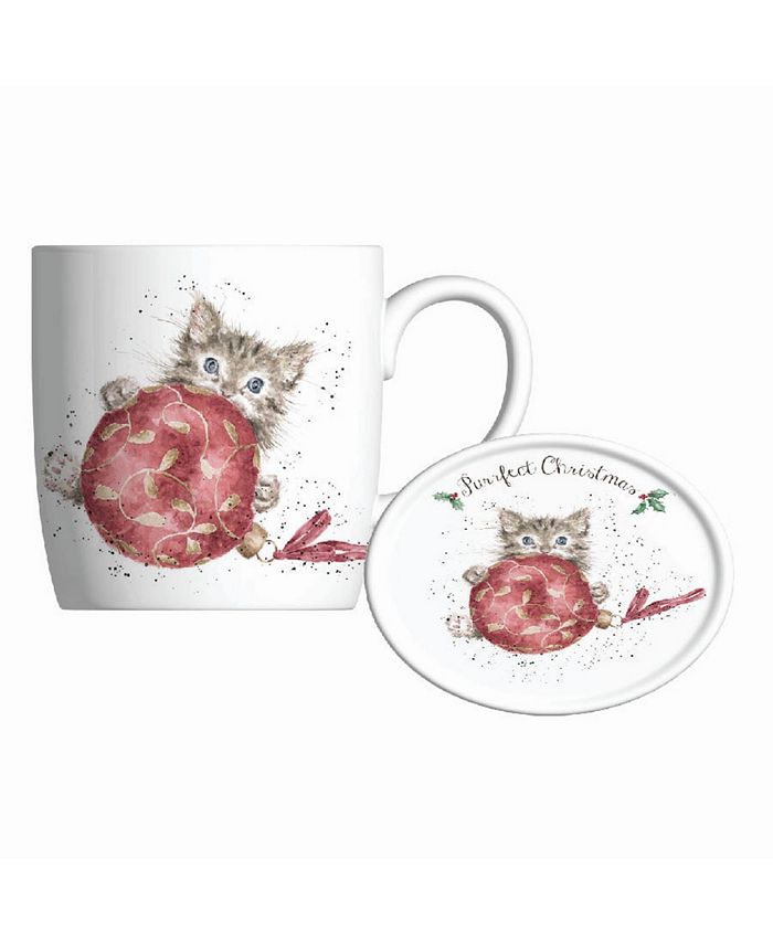 Wrendale Designs Mug and Coaster Set Purrfect Christmas & Reviews