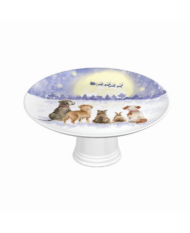 Wrendale Designs Footed Cake Plate The Magic of Christmas & Reviews