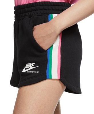 nike sportswear heritage fleece shorts