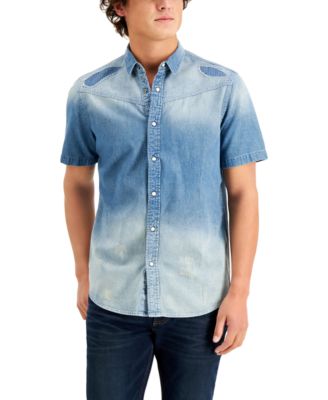 macys mens denim shirt