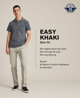 dockers men's easy slim tapered fit khaki stretch pants