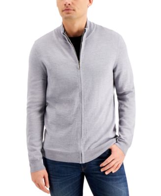 zip front sweater mens