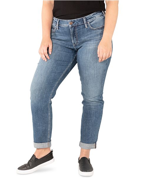 Silver Jeans Co Plus Size Boyfriend Jeans Reviews Jeans Plus Sizes Macy S