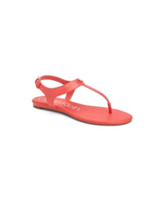 calvin klein flip flops pink