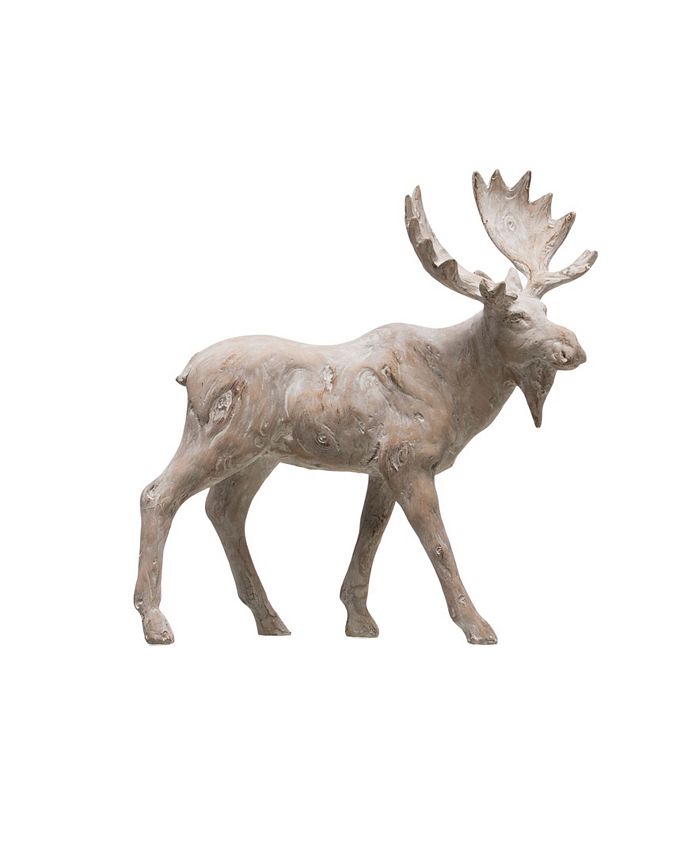 Creative Co Op Inc 9 5 Resin Moose Figurine Reviews Shop All Holiday Home Macy S Realistic large bull moose statue in gold patina 11 w rustic elk deer accent. macy s