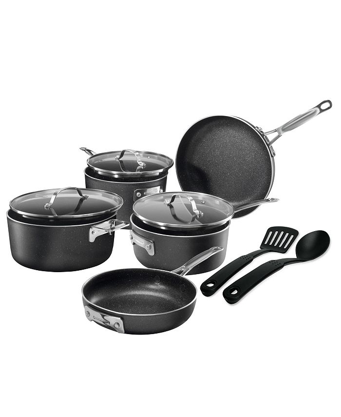 Granite Stone Diamond StackMaster Nonstick Diamond and Mineral Infused Coating 10Pc. Cookware