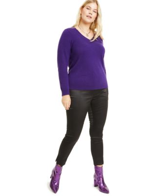 macy's plus size cashmere sweaters
