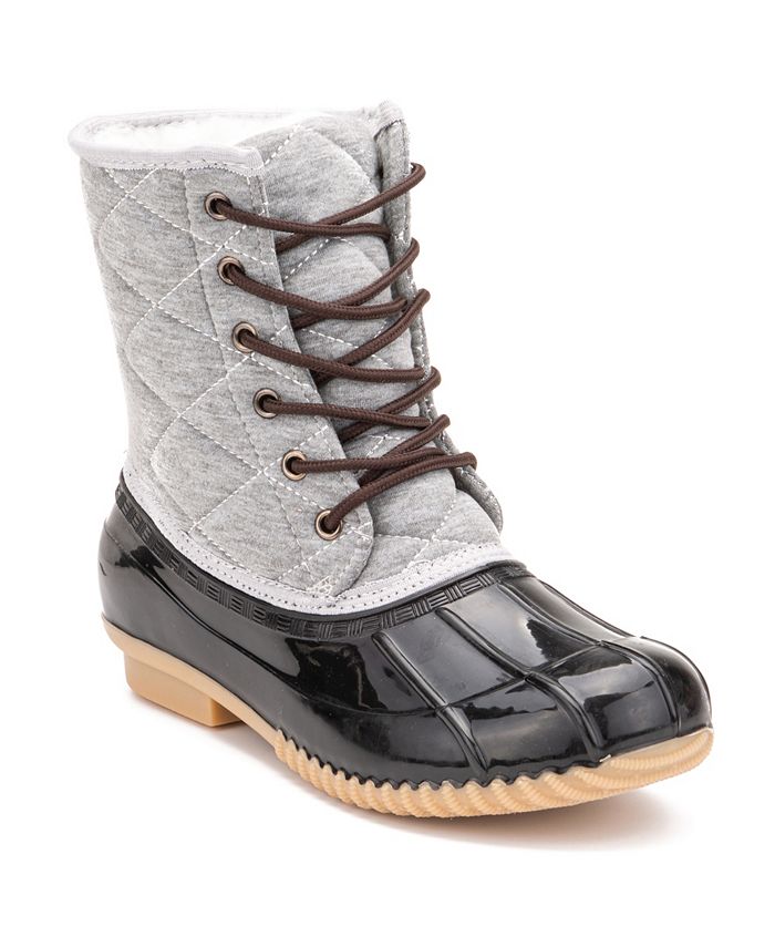 olivia miller womens duck boots flat heel