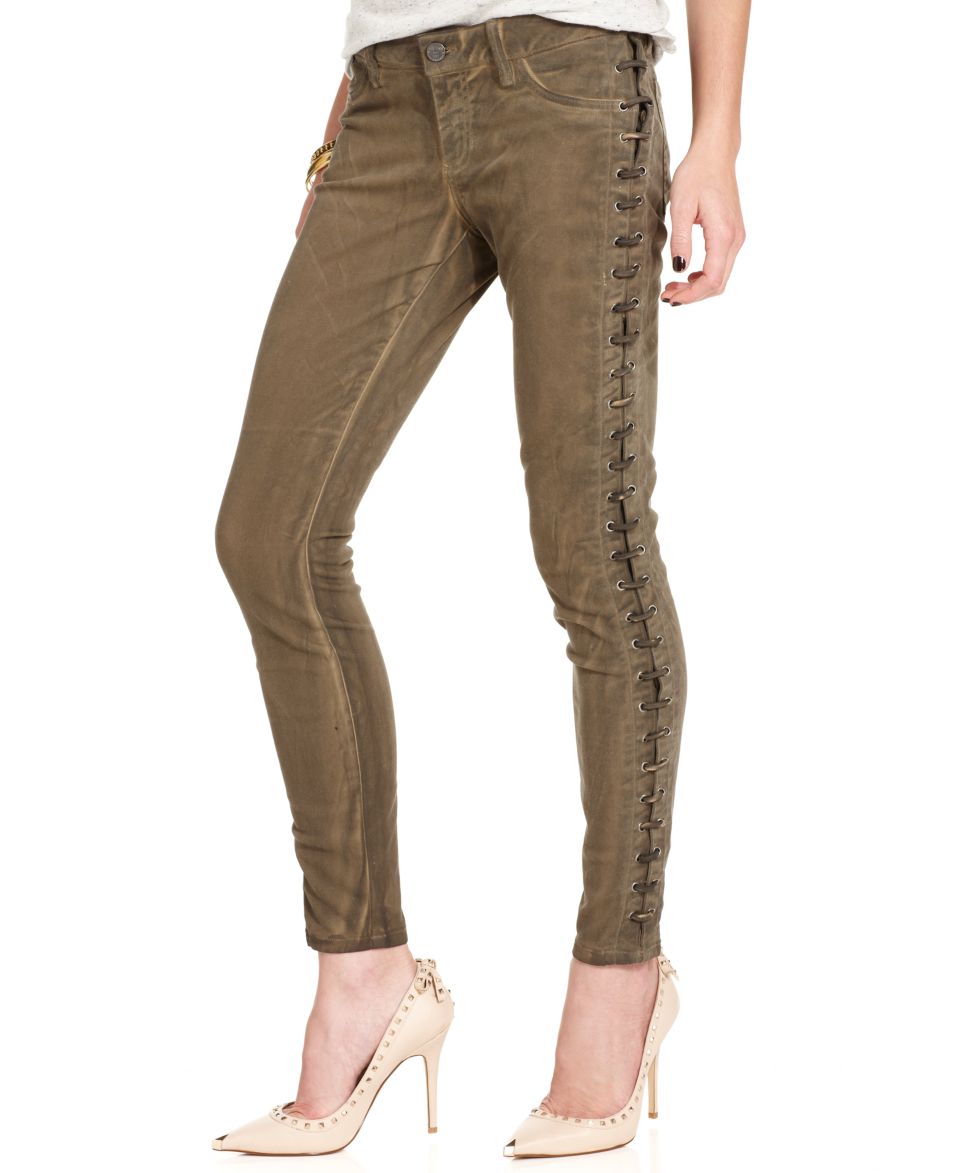 GUESS Jeans, Skinny Lace Up   Jeans   Women