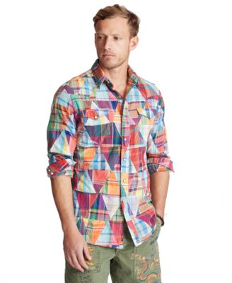 ralph lauren men's patchwork shirt