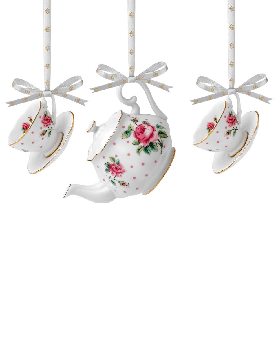 Royal Albert Ornament, Set of 3 Country Rose Ornaments