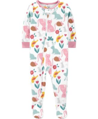 fleece footie pjs